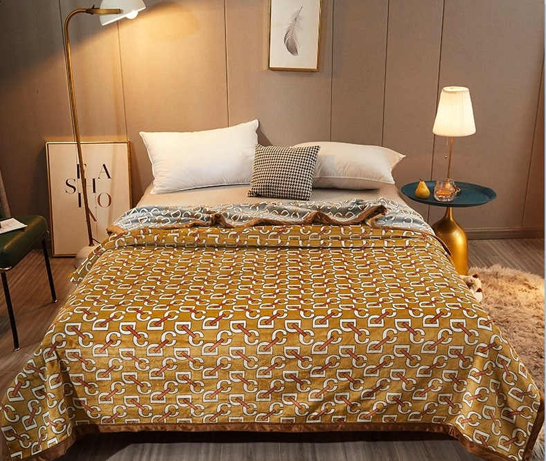 必一运动大牌风迪奥云毯（姜黄色）